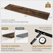 55 Inch Long Floating Shelves for Wall Set of 2, 55x9.3 Large Floating Shelf for Bedroom, Kitchen, Bathroom, Wall Mounted Rustic Wood Shelves with Invisible Bracket for Books, Decor, Rustic Brown