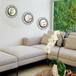 Cityelf 3 Set 13 Inch Black Circle Mirrors Wall Decor Iron Frame Wire Mirror Metal Circular Mirror Home Decor Hanging Mirrors for Room/Bedroom/Bathroom/Entryway