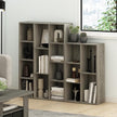 Furinno LUDER Book Shelf, 11-Cube Bookshelf, Reversible Bookcase, 9.4 x 29.1 x 41.7, for Living Room, Bedroom, Home Office, French Oak | Furinno, Luder, 11-Cube, Reversible, Open Shelf, Bookcase