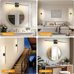 36 Inch Battery Operated Wall Sconces Set of 2, Dimmable Battery Wall Sconce with Remote Control, Black Gold LED Rechargeable Sconces, Modern Wireless Wall Lights for Bedroom, Living Room