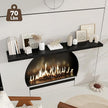 Fun Memories 12 Inch Deep Floating Shelves, 67 Inch Long Extra Large Floating Shelves Set of 2, Rustic Wood Wall Shelves for Living Room, Kitchen, Bedroom, Farmhouse, Laundry Room, Home Office - Black