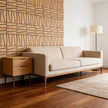 WoveN SounD Artisan Acoustic Wall Panels, 16 Pack 12x12 Inch, Wood Veneer Carved Sound Proof Wall Decor, Self-Adhesive for Home, Studio, Office & Focus Zones, Cut Prism, Natural Oak