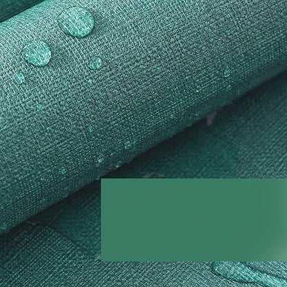 Yancorp Textured Fabric Emrald Green Peel and Stick Wallpaper - Faux Grasscloth, Linen, Removable - 24"x120" Self-Adhesive Wallpaper and Counter Top Liners