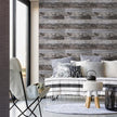 Yun-aeon Gray Wood Peel and Stick Wallpaper 17.3
