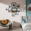 Vittanly Picture Frames Set of 10, Picture Frames Collage Wall Decor with Two 8x10, Four 5x7, and Four 4x6 Photo Frames, Gallery Wall Frame Set for Wall or Tabletop Display, Black, Grey and White