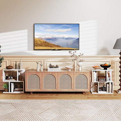 Tangkula 3 Tier Geometric Bookshelf, S Shaped Open Bookcase with Storage, Home Office Decor, Freestanding Wood Display Shelf for Living Room Study, Small Bookshelf for Small Spaces (2, White)