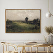 InSimSea Framed Canvas Wall Art Vintage Decor, Framed Vintage Landscape Canvas Wall Art, Wild Field Oil Painting Prints, Cottagecore Bedroom Bathroom Office Decor, 24