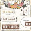 Easter Decorations - He Is Risen Cross Tiered Tray Decor - Faith Redeemed Religious Wooden Tabletop Sign - Farmhouse Easter Christian Home Decor Indoor - Spring Home Decor for Living Room, Kitchen Counter, Seasonal Farmhouse Display