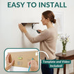 Willowy Reinforced Steel Bracket Dark Brown Shelf - Easy to Install, Template and Video Included - Brown Bathroom Shelves, Bedroom Wall Decor, Bathroom Shelf Over Toilet