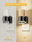 Night Lights Plug into Wall, Dimmable Night Light with Dusk to Dawn Sensor, Acrylic Night Light with Warm Light 3000K, Wall Sconce-Style Design Nightlight for Hallway, Bathroom, 1-Pack