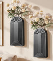 Wooden Wall Vase Set of 2, Wall Hanging Planter Modern Farmhouse Wall Decor for Boho Wall Decor for Indoor Entryway Hallway Bathroom Living Room Dining Room