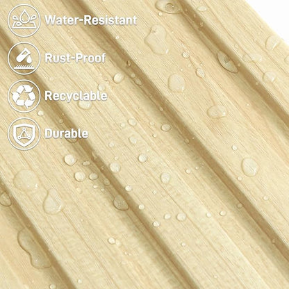 WPC Slat Wall Panels, 16 Packs 54 x 6 Inch WPC 3D Wood Wall Paneling for Interior Wall Decor, Living Room, Bedroom, TV Background, Wainscoting Panels for Wall Decor, Light Maple