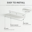 15 Inches Clear Acrylic Shelves, Wall Mounted Shelves for Bedroom, Wall Display Shelves for Collectibles, Funko Pop, Speaker, Plants, Space Saver, Wide Application, 4 Pack