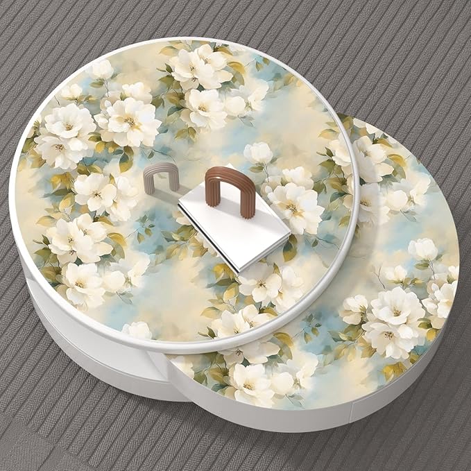 Floral Wallpaper Peel and Stick Vintage Beige Flowers Contact Paper Vinyl Waterproof Self Adhesive Removable Green leaf Modern Wall Murals for Bedroom Walls Shelves Cabinet Decoration 17.5