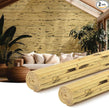 Juexica 2 Pcs Natural Bamboo Wall Panel for Interior Wall 48''x96'' Bamboo Covering Renewable Pole Wainscoting Room Divider Wrap Decor for Bedroom Living Room Kitchen Island Office (Light Burned)
