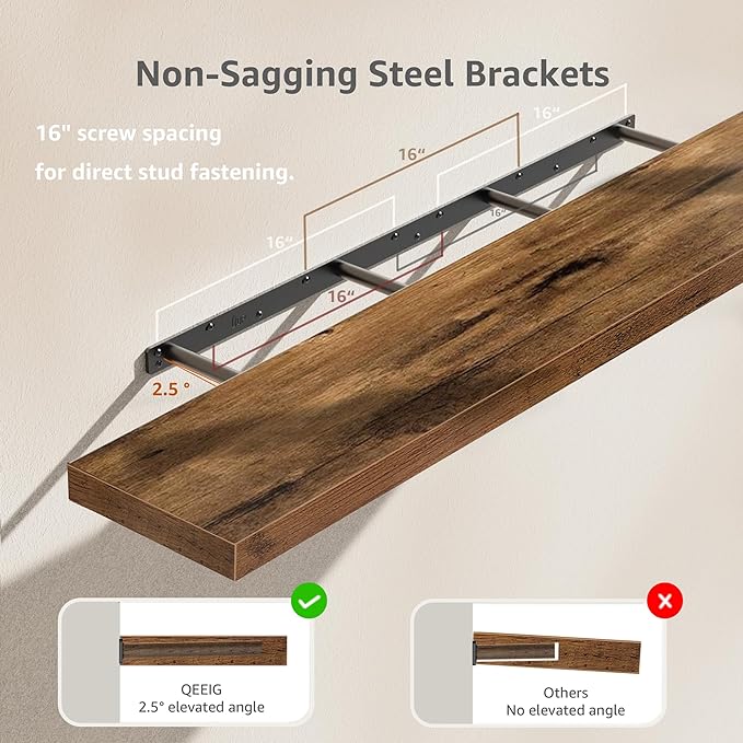 QEEIG Floating Shelves for Wall 55.1