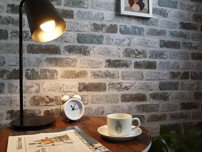 Guvana 17.3"×472.4" Brick Peel and Stick Wallpaper Brown/Grey Contact Paper Self Adhesive 3D Brick Textured Contact Paper Removable Vintage Wallpaper for Room Backsplash Accent Wall Decor