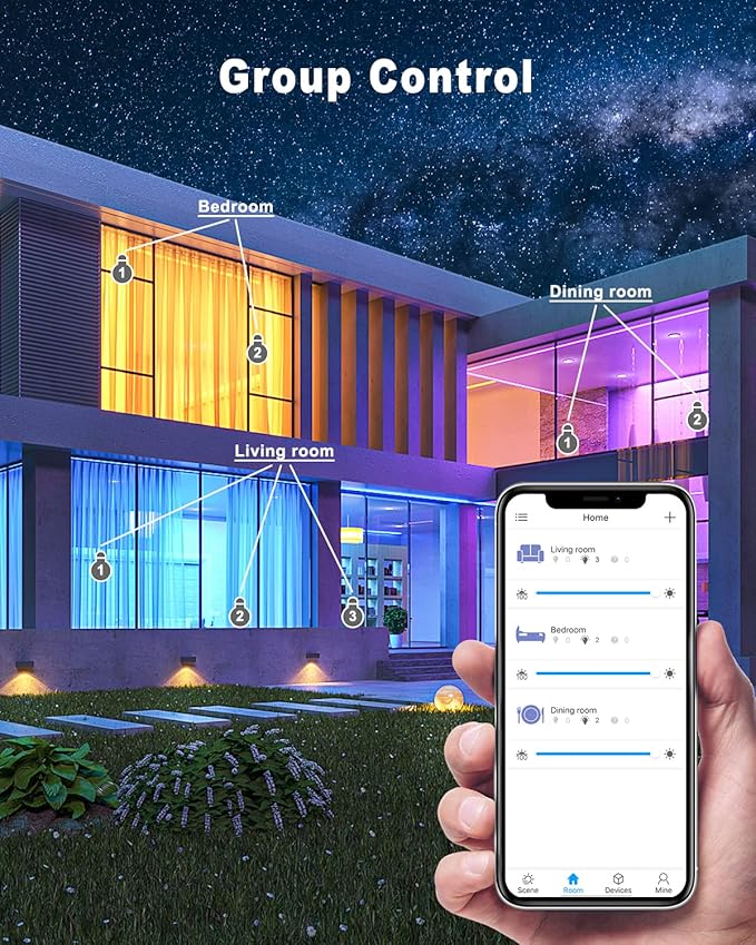 MYPLUS Smart Under Cabinet Lights, Ambiance Puck Lights Compatible with Alexa and Google Home,WiFi Controlled Dimmable and RGB Color Smart Lamp Fixture (7cm-4PCS)