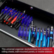 Plier Organizer & Rack (2-Pack, Blue) – 20-Slot Tool Storage for Toolbox Drawers – Non-Slip Rubber Base, Interlocking Modular Holders for Pliers, Cutters & Wrenches