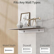 Danpoo Metal Wall Shelf, Small Floating Shelf Bathroom Wall Shelf, 12