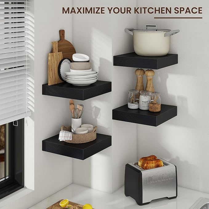 Square Floating Shelves for Wall, 12