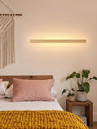 1 Pack Modern Plug in Long Wall Sconce 45.2‘’ LED Bamboo Wall Lights 35W Long Strip Indoor Wall Lamp 3000K with 6.5FT Plug in Cord and On/Off Switch on The Cord for Living Room Hallway Stairwell