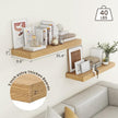 Deep Floating Shelves | 36 Inch Oak Floating Shelves Set of 2 | 12 Inch Deep Rustic Wood Shelves for Wall | 36