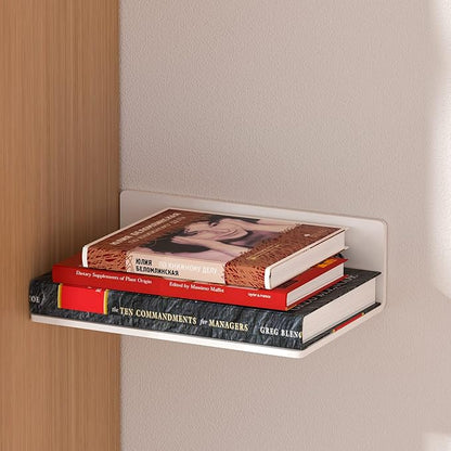 9 Inches Acrylic Wall Shelves 2 Pack, Floating Shelf for Wall Mounting, Acrylic Display Ledges for Funko Pop Figures, Home Décor, Living Room, Gaming Room, Plants(9 inch, White)
