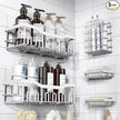 EUDELE 5-Pack Rustproof Stainless Steel Shower Caddy – No Drill Adhesive Bathroom Organizer with Large Capacity, Spacious Shower Shelves for Inside Shower, Kitchen & Home Decor Storage-XL Size