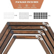 Hexagon Floating Shelves Set of 8 Wood Hexagonal Shelves Brown Wall Decor and Storage Racks for Living Room Floating Honeycomb Plants Shelf Farmhouse Wall Hexagon Hanging Shelf for Bedroom Home
