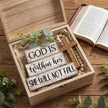 4 Pcs Christian Table Decor Inspirational Religious Gifts for Women God Is Within Her Bible Verse Wooden Block Signs Gift Farmhouse Christian Centerpiece for Mother's Day Home & Office