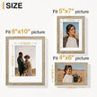 Vittanly Picture Frames Set of 10, Picture Frames Collage Wall Decor with Two 8x10, Four 5x7, and Four 4x6 Photo Frames, Gallery Wall Frame Set for Wall or Tabletop Display, Light Wood