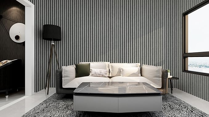 Wallpaper Peel and Stick Wood Grating Stripe Self-Adhesive Wallpaper Faux Wood Contact Paper Wood Slats Self Adhesive Wall Paper PVC Vinyl Film Removable Waterproof (Wood D, 17.3" x 118")