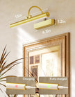 Bridika Picture Light for Wall with Remote, Rechargeable Battery Operated Picture Light, 3 Color Modes and Dimmable Classic Art Lights for Paintings, Gallery, Bedroom, Bathroom with Timer Gold 2