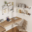 Axeman 48 Inch Floating Shelves | 10 Inch Deep White Wall Shelves Set of 2 | 48