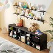 DINZI LVJ Long Wall Shelves, 47.3Inch Wall Mounted Shelves Set of 2, Extra Large Wall Storage Ledges with Sturdy Metal Brackets for Living Room, Bathroom, Bedroom, Kitchen, Espresso
