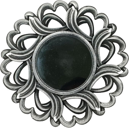 Retro Silver Mirrors for Wall Pack of 3. Round Mirrors. Decorative Mirrors.Wall Mirrors for Decor Home DecorPlastic Frames.Glass Mirrors.Make Old Silver Color.