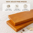 Marsmiles 36 Inch Wood Floating Shelves | Rustic Honey Oak Wall Shelves Set of 2 | 36
