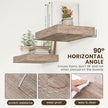 Deep Floating Shelves | 16 Inch Grey Floating Shelves Set of 2 | 12 Inch Deep Rustic Grey Wall Shelves | Deep Shelves for Living Room Bathroom Kitchen Bedroom