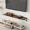 Axeman Deep Floating Shelves for Wall, 16W x 12D Rustic Wood Wall Shelves Set of 2, 12 Inch Deep Large Floating Shelves for Decor & Storage, Hanging Shelves for Farmhouse Kitchen Bathroom Bedroom