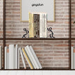 Geguton Liam Classic Bookend – Steel Epoxy-Coated – Decorative Book Support Pair for Living Room, Home Office or Gift
