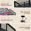Coffee Bar Organizer - Coffee Station for Countertop, Metal and Wood K Cup holder Storage Basket with Drawer for Syrup, Cups, Stirrer, Condiment, Tea Organizer, Black