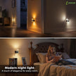L LOHAS LED Night Lights Plug into Wall, Dimmable Night Light with Dusk-to-Dawn Sensor, Cool White/Soft White/Amber 3 Color Light, Adjustable Brightness, Bubble Nightlight with Rotatable Plug Hallway