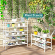 3-Tier Long Shoe Rack, Bamboo Wood Shoe Rack for Closet, Entryway & Hallway, Stackable White Shoe Shelf Storage Organizer for Indoor Outdoor
