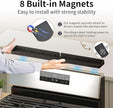Magnetic Stove Top Shelf, 30 Inch Magnetic Silicone Kitchen Spice Rack for Back of Stove, Over the Stove Top Kitchen Organization, Oven Shelf, Seasoning Organizers, Easy to Clean, Black