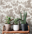 NextWall Chateau Toile Peel and Stick Wallpaper (Sable Brown)