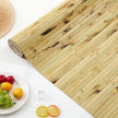 Juexica 1 Pcs Natural Bamboo Wall Panel for Interior Wall 48''x96'' Bamboo Covering Renewable Pole Wainscoting Room Divider Wrap Decor for Bedroom Living Room Kitchen Island Office (Light Burned)