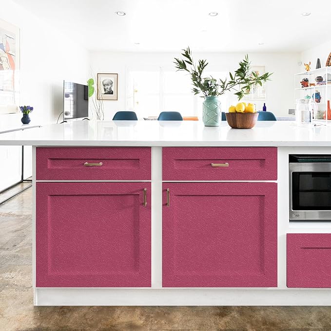 Rose Red Peel and Stick Self Adhesive Wallpaper - Removable Waterproof Bathroom Countertop Contact Paper 15.7" X 393.7" - Kitchen Vinyl Wrap for Cabinet Countertops - Wall Cover Counter Top Paper
