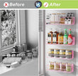 Magnetic Spice Rack for Refrigerator, 4 Pack Metal Strong Magnet Spice Organizer Shelves, Magnetic Fridge Shelf for Kitchen Seasoning Organizer Gadgets, Home Organization and Storage (Pink)