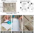 Stone Brick Wallpaper Peel and Stick, Brick Contact Paper for Kitchen Backsplash, Removable Self Adhesive Faux Stone Brick Wallpaper for Living Room Fireplace Accent Wall 17.71